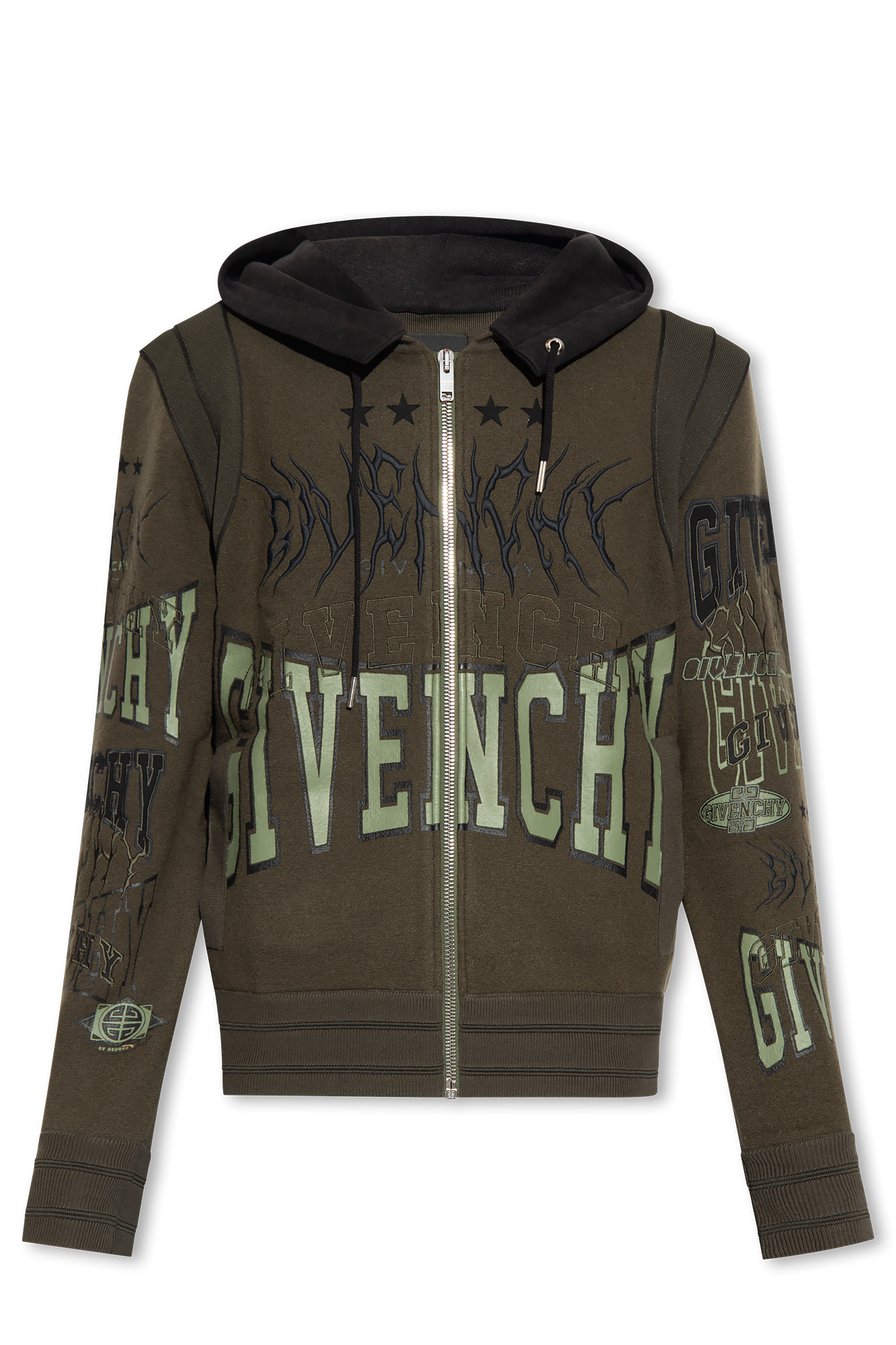 givenchy sketch logo urban backpack - Green givenchy paris l a